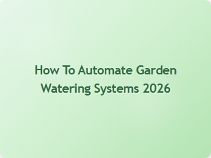 How to Automate Garden Watering Systems 2026