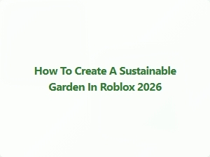 How to Create a Sustainable Garden in Roblox 2026